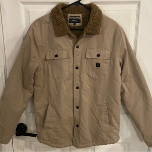 Roark Beige Jacket with Sherpa Collar